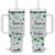 Irish Kisses and Shamrock Wishes Tumbler With Handle Lucky Clover St Patrick's Day TB02 One Size: 40 oz White Print Your Wear