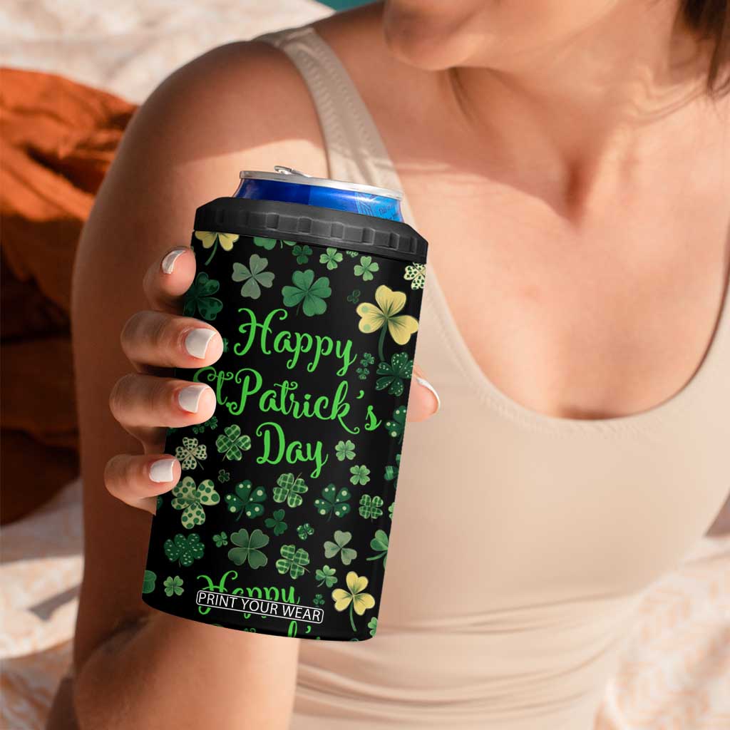Lucky Irish Shamrocks 4 in 1 Can Cooler Tumbler Happy St Patricks Day TB02 Print Your Wear