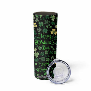 Lucky Irish Shamrocks Skinny Tumbler Happy St Patricks Day TB02 Print Your Wear