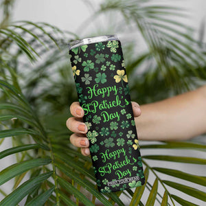 Lucky Irish Shamrocks Skinny Tumbler Happy St Patricks Day TB02 Print Your Wear