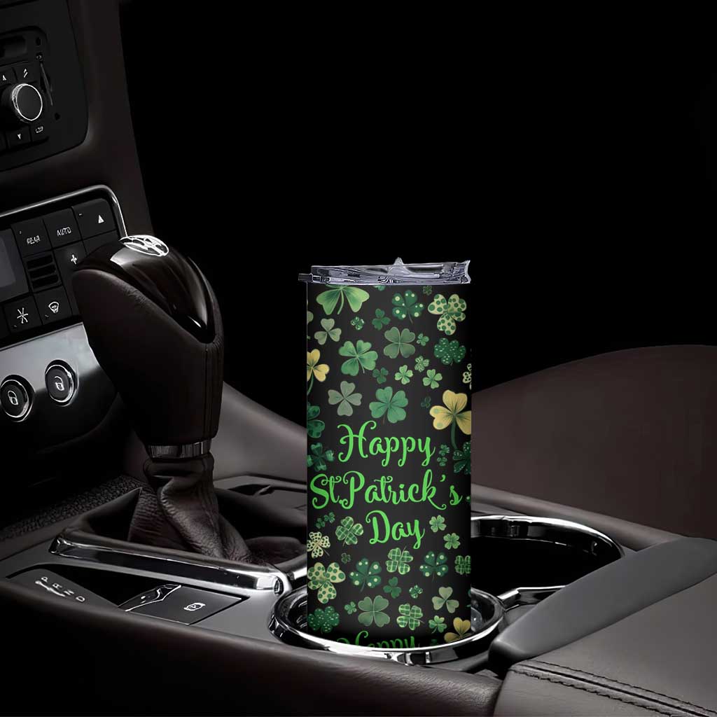 Lucky Irish Shamrocks Skinny Tumbler Happy St Patricks Day TB02 Print Your Wear
