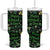 Lucky Irish Shamrocks Tumbler With Handle Happy St Patricks Day TB02 One Size: 40 oz Black Print Your Wear