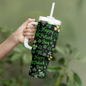 Lucky Irish Shamrocks Tumbler With Handle Happy St Patricks Day TB02 Print Your Wear