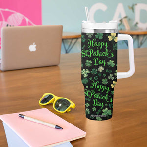 Lucky Irish Shamrocks Tumbler With Handle Happy St Patricks Day TB02 Print Your Wear