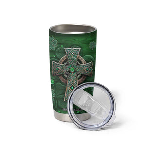 Funny Irish Facts Tumbler Cup Nutrition Facts Celtic Cross Lucky Shamrocks St Patricks Day TB02 Print Your Wear
