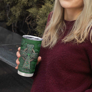 Funny Irish Facts Tumbler Cup Nutrition Facts Celtic Cross Lucky Shamrocks St Patricks Day TB02 Print Your Wear