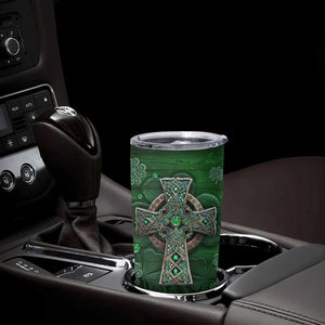 Funny Irish Facts Tumbler Cup Nutrition Facts Celtic Cross Lucky Shamrocks St Patricks Day TB02 Print Your Wear