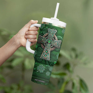 Funny Irish Facts Tumbler With Handle Nutrition Facts Celtic Cross Lucky Shamrocks St Patricks Day TB02 Print Your Wear