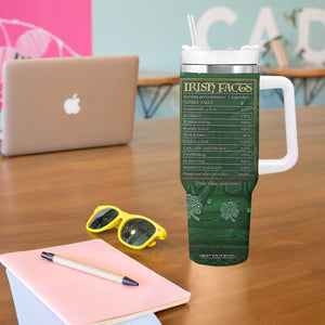 Funny Irish Facts Tumbler With Handle Nutrition Facts Celtic Cross Lucky Shamrocks St Patricks Day TB02 Print Your Wear