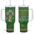 Irish Pride Celtic Cross Tumbler With Handle In My Veins Flows The Blood Of Irish Rebels Ireland TB02 One Size: 40 oz Forest Green Print Your Wear