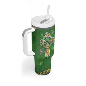 Irish Pride Celtic Cross Tumbler With Handle In My Veins Flows The Blood Of Irish Rebels Ireland TB02 Print Your Wear