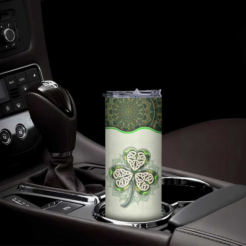 Personalized Lucky Celtic Shamrock Skinny Tumbler Custom Name Ireland Irish Pride TB02 Print Your Wear
