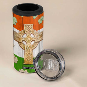 Irish Pride Celtic Cross 4 in 1 Can Cooler Tumbler Funny Nutrtion Fact Ireland Flag Vintage TB02 Print Your Wear