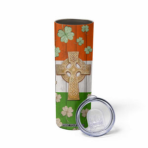 Irish Pride Celtic Cross Skinny Tumbler Funny Nutrtion Fact Ireland Flag Vintage TB02 Print Your Wear