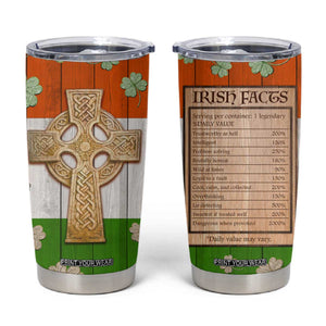 Irish Pride Celtic Cross Tumbler Cup Funny Nutrtion Fact Ireland Flag Vintage TB02 Wood Print Your Wear
