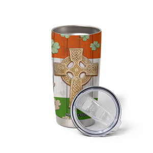 Irish Pride Celtic Cross Tumbler Cup Funny Nutrtion Fact Ireland Flag Vintage TB02 Print Your Wear