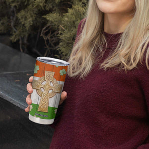 Irish Pride Celtic Cross Tumbler Cup Funny Nutrtion Fact Ireland Flag Vintage TB02 Print Your Wear