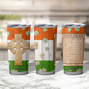 Irish Pride Celtic Cross Tumbler Cup Funny Nutrtion Fact Ireland Flag Vintage TB02 Print Your Wear