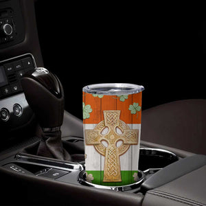 Irish Pride Celtic Cross Tumbler Cup Funny Nutrtion Fact Ireland Flag Vintage TB02 Print Your Wear