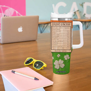 Irish Pride Celtic Cross Tumbler With Handle Funny Nutrtion Fact Ireland Flag Vintage TB02 Print Your Wear