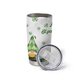 Personalized Lucky Green Gnomies Tumbler Cup Irish Gnomes Happy St Patrick's Day Leopard TB02 Print Your Wear