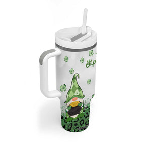 Personalized Lucky Green Gnomies Tumbler With Handle Irish Gnomes Happy St Patrick's Day Leopard TB02 Print Your Wear