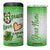 Personalized Green Shamrock 4 in 1 Can Cooler Tumbler Custom Name Lucky Irish Peace Love St Patrick's Day TB02 One Size: 16 oz White Print Your Wear