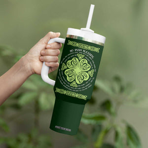 Irish Pride Celtic Shamrock Tumbler With Handle An Irish Blessing Lucky Wishes TB02 Print Your Wear