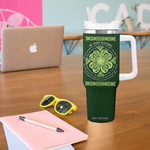 Irish Pride Celtic Shamrock Tumbler With Handle An Irish Blessing Lucky Wishes TB02 Print Your Wear