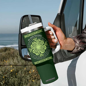 Irish Pride Celtic Shamrock Tumbler With Handle An Irish Blessing Lucky Wishes TB02 Print Your Wear