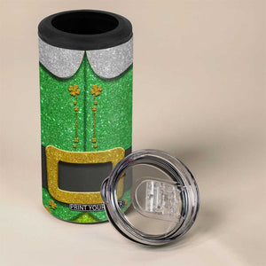 Funny Irish Nutrition Facts 4 in 1 Can Cooler Tumbler Green Leprechaun Costume St Patrick's Day TB02 Print Your Wear