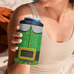 Funny Irish Nutrition Facts 4 in 1 Can Cooler Tumbler Green Leprechaun Costume St Patrick's Day TB02 Print Your Wear