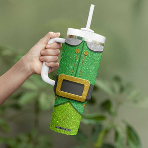 Funny Irish Nutrition Facts Tumbler With Handle Green Leprechaun Costume St Patrick's Day TB02 Print Your Wear