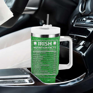 Funny Irish Nutrition Facts Tumbler With Handle Green Leprechaun Costume St Patrick's Day TB02 Print Your Wear