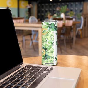 Green Lucky Shamrock Wishes Skinny Tumbler May Your Troubles Be Less And Your Blessings Be More Irish Things TB02 Print Your Wear