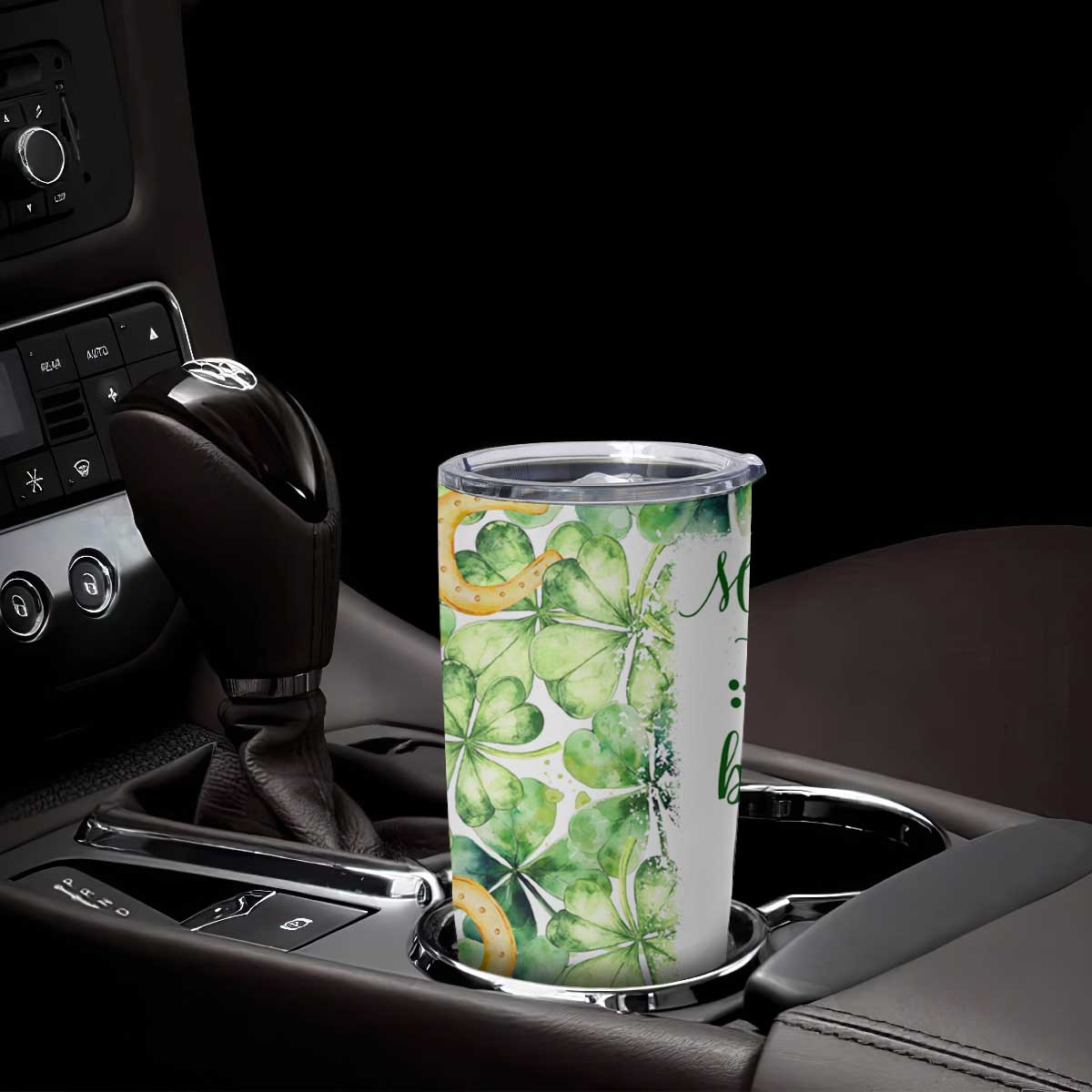 Green Lucky Shamrock Wishes Tumbler Cup May Your Troubles Be Less And Your Blessings Be More Irish Things TB02 Print Your Wear