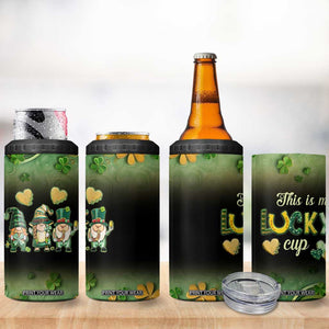 This Is My Lucky Cup 4 in 1 Can Cooler Tumbler Cute Irish Gnomes Buffalo Palid Funny St Patricks Day TB02 Print Your Wear