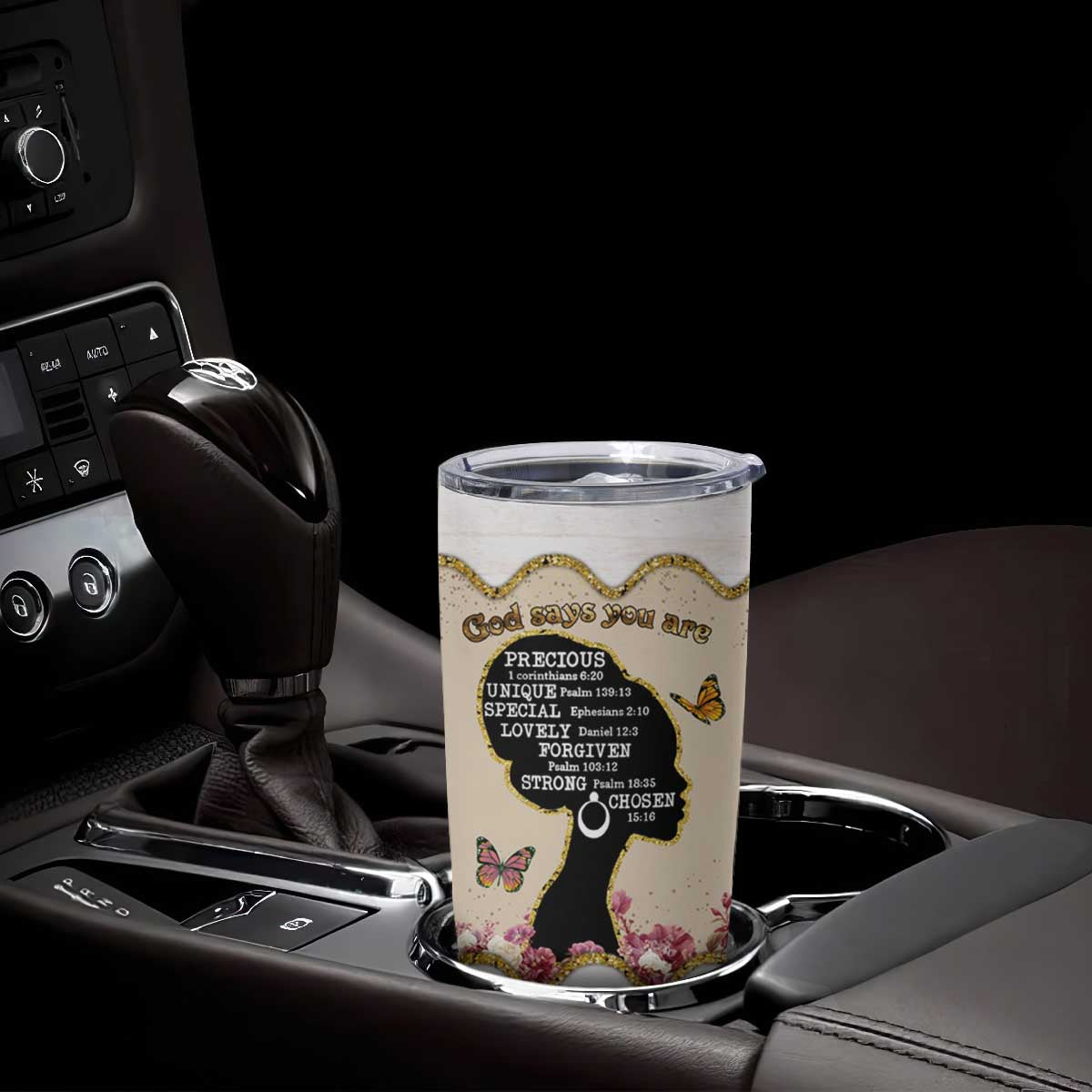 Black Girl Affirmations Tumbler Cup God Says You Are Bible Verse Christian African American TB02 Print Your Wear