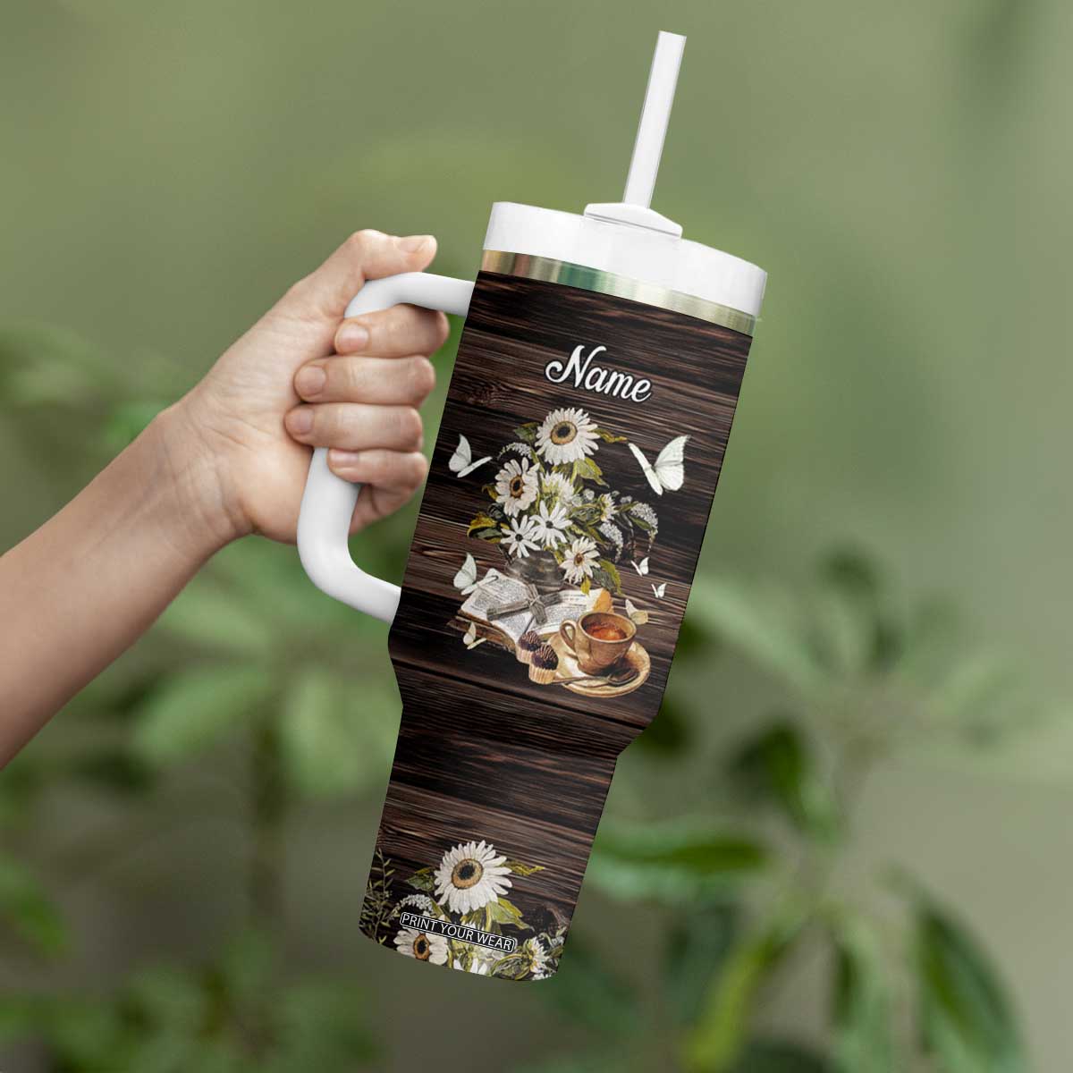 Personalized Christian Faith and Coffee Lover Tumbler With Handle Christ Offers Forgiveness For Everyone Everywhere Funny Definition TB02 Print Your Wear