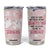 Personalized Sisterhood Floral Pink Tumbler Cup Custom Name Sisters Are Always Close At Heart TB02 Floral Print Your Wear