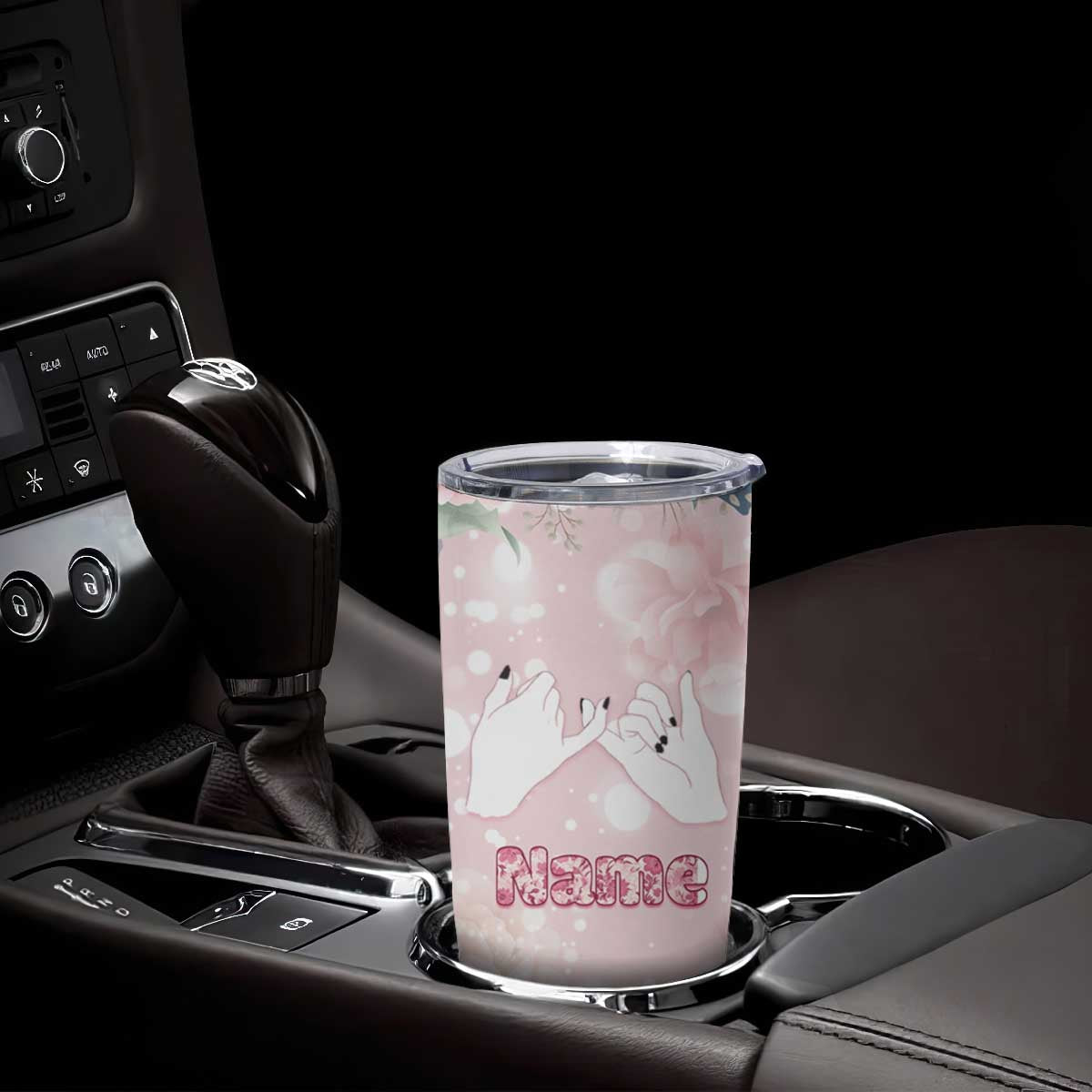 Personalized Sisterhood Floral Pink Tumbler Cup Custom Name Sisters Are Always Close At Heart TB02 Print Your Wear