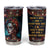Personalized La Catrina Sugar Skull Tumbler Cup Custom Name Day of the Dead Skull Roses Gothic Aesthetic TB02 Black Print Your Wear
