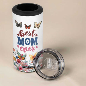 Mother's Day 4 in 1 Can Cooler Tumbler Best Mom Ever Flower Garden Butterflies TB02 Print Your Wear