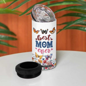 Mother's Day 4 in 1 Can Cooler Tumbler Best Mom Ever Flower Garden Butterflies TB02 Print Your Wear