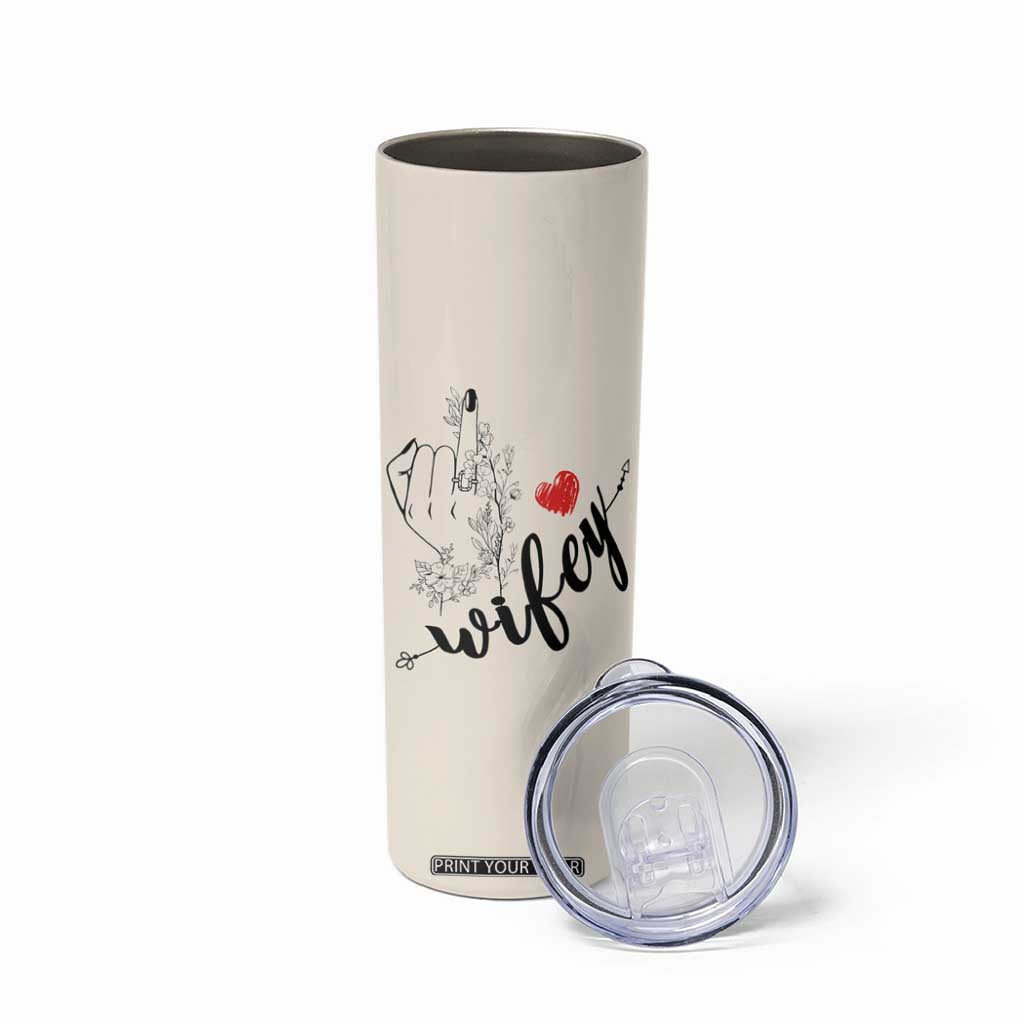 Funny Wifey Skinny Tumbler Wife Nutrtion Facts Spouse Gift TB02 Print Your Wear