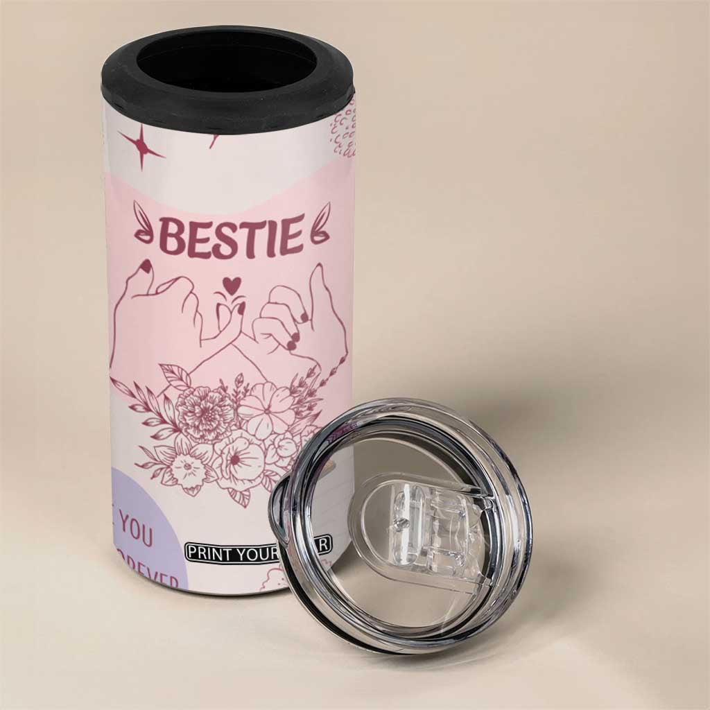 Bestie Friendship 4 in 1 Can Cooler Tumbler Cute Pink Aesthetic True Girls Friendship Quotes TB02 Print Your Wear