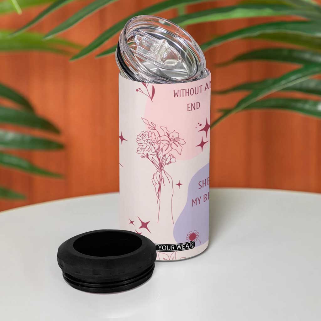 Bestie Friendship 4 in 1 Can Cooler Tumbler Cute Pink Aesthetic True Girls Friendship Quotes TB02 Print Your Wear