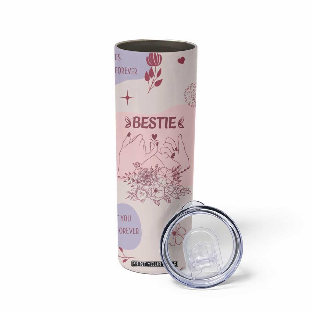 Bestie Friendship Skinny Tumbler Cute Pink Aesthetic True Girls Friendship Quotes TB02 Print Your Wear