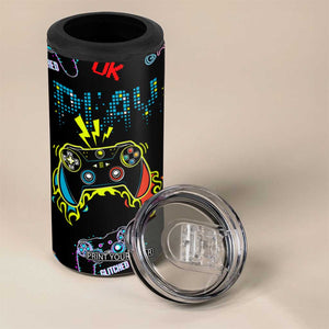 Gamer Nutrition Facts 4 in 1 Can Cooler Tumbler Video Game Controller Funny Gaming Gift TB02 Print Your Wear