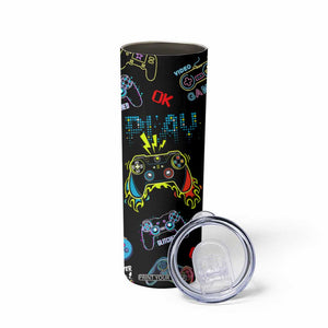 Gamer Nutrition Facts Skinny Tumbler Video Game Controller Funny Gaming Gift TB02 Print Your Wear